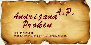 Andrijana Prokin vizit kartica